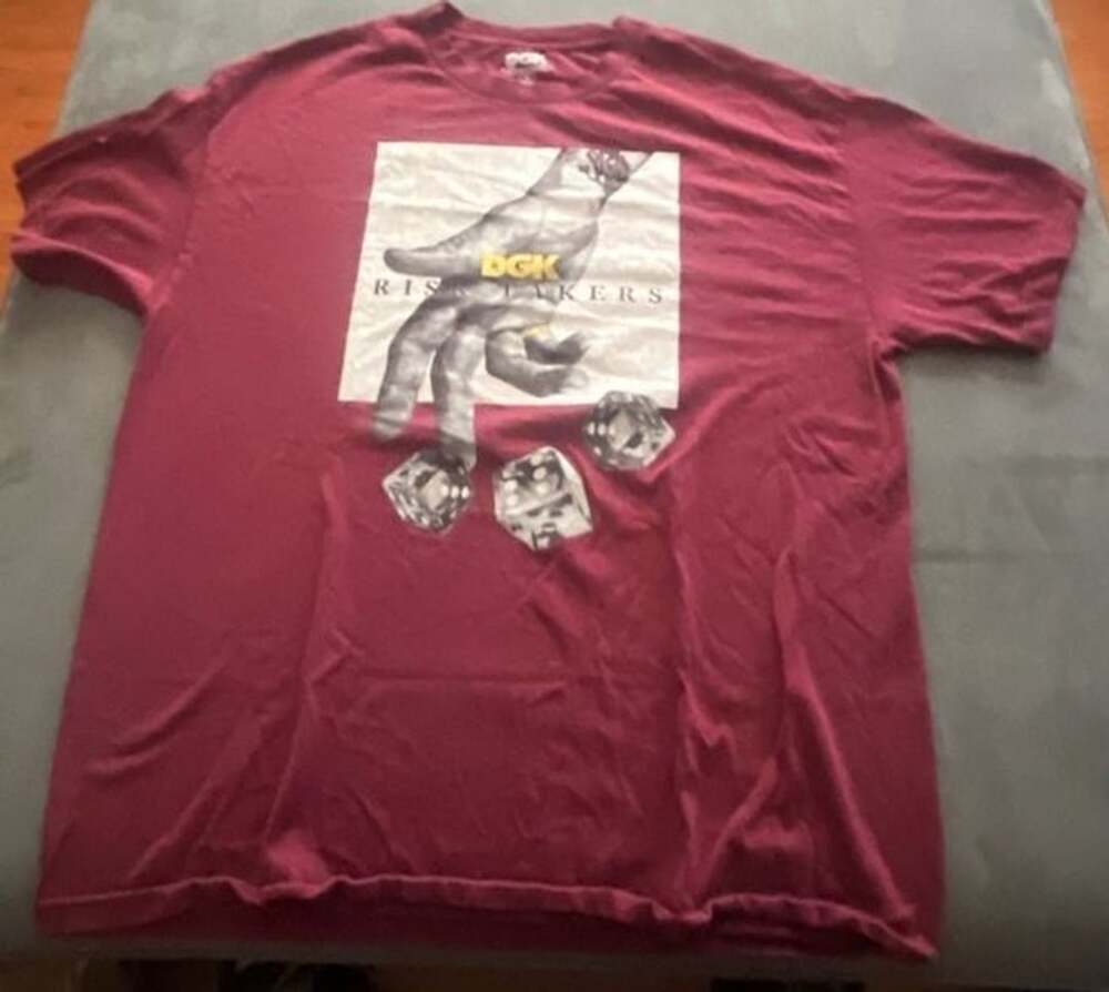 DGK Risk Takers Graphic T-Shirt Burgundy Men's XL